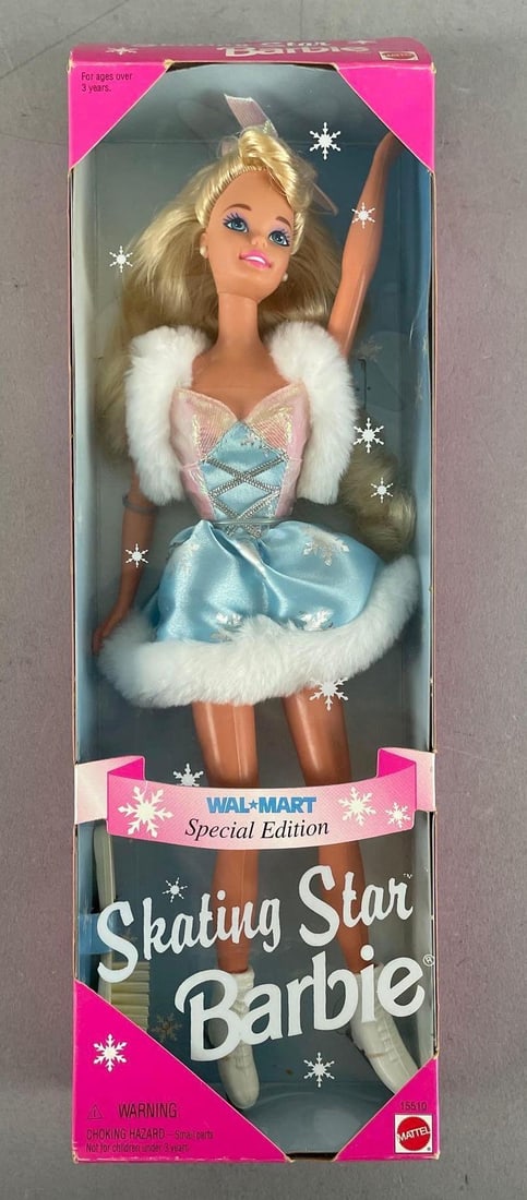 Special Edition Mattel Skating Star Barbie Fashion Doll: 1995 original packaging, unsealed at top
