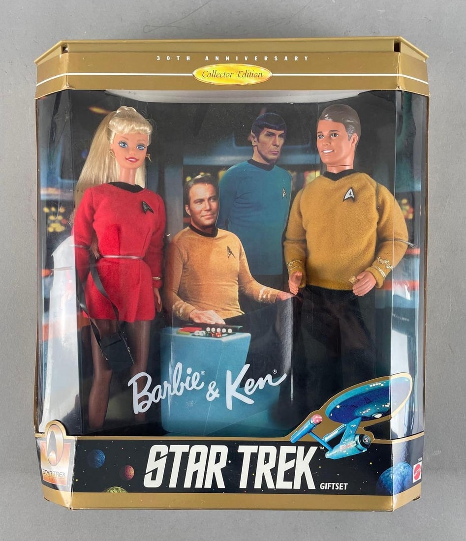1996 Mattel Barbie and Ken Star Trek Fashion Doll Gift Set: 30th Anniversary Collector Edition packaging