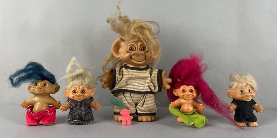 Group of Vintage Troll Dolls