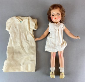 Vintage Blonde Blinking Doll with Nightgown