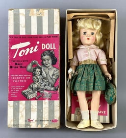 Vintage Ideal Toni P-90 Blonde Doll with Original Box