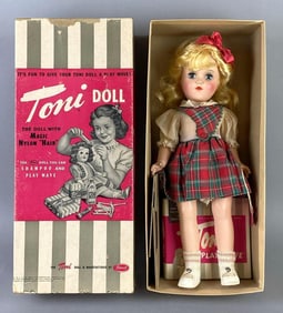 Vintage Ideal Toni P-90 Blonde Doll with Original Box