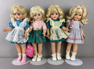 Group of 4 Vintage Ideal Toni P-90 Blonde Dolls