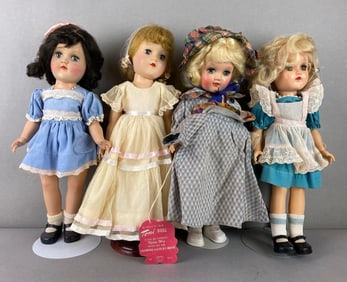 Group of 4 Vintage Ideal Toni P-90 Dolls
