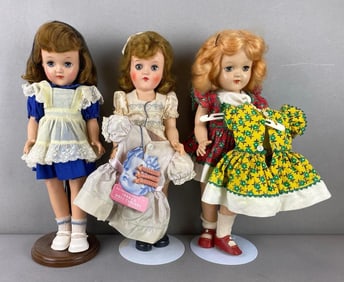 Group of 3 Vintage Ideal Toni P-90 Dolls