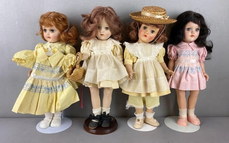 Group of 4 Vintage Ideal Toni P-90 Dolls