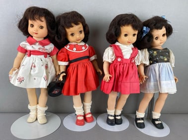 Group of 4 Vintage Betsy McCall Brunette Dolls