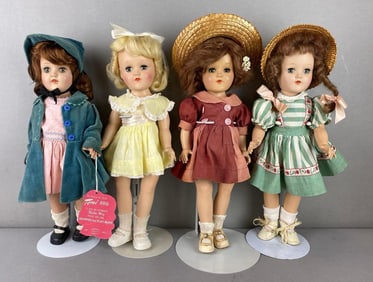 Group of 4 Vintage Ideal Toni P-90 Dolls
