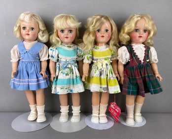 Group of 4 Vintage Ideal Toni P-91 Blonde Dolls