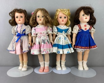 Group of 4 Vintage Ideal Toni P-90 Dolls