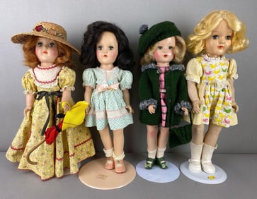 Group of 4 Vintage Ideal Toni Dolls