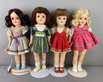 Group of 4 Vintage Ideal Toni P90 Dolls
