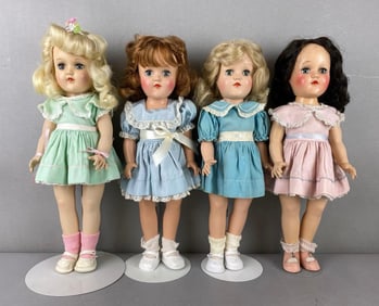 Group of 4 Vintage Ideal Toni P90 Dolls