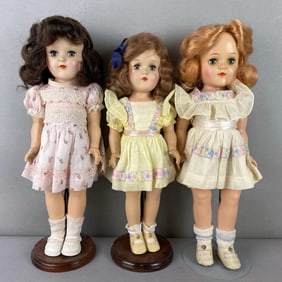 Group of 3 Vintage Ideal Toni P-91 Dolls