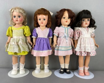 Group of 4 Vintage Ideal Toni P90 Dolls