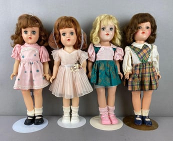 Group of 4 Vintage Ideal Toni P90 Dolls