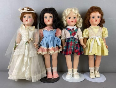 Group of 4 Vintage Ideal Toni P90 Dolls