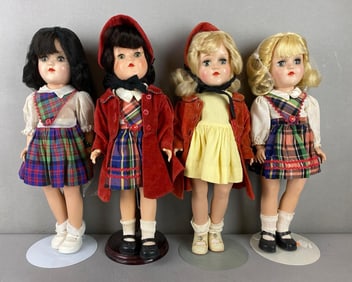Group of 4 Vintage Ideal Toni P90 Dolls