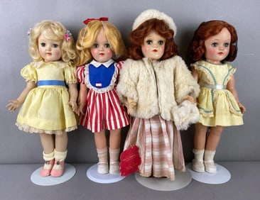 Group of 4 Vintage Ideal Toni P91 Dolls