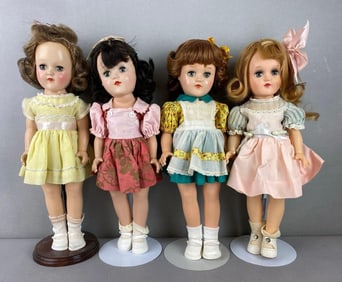 Group of 4 Vintage Ideal Toni P90 Dolls