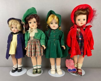 Group of 4 Vintage Ideal Toni Dolls