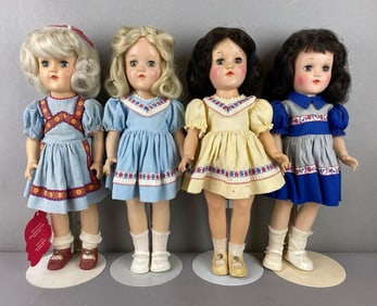 Group of 4 Vintage Ideal Toni P90 Dolls