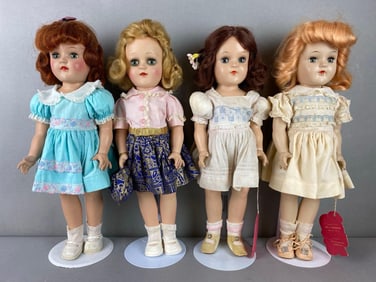 Group of 4 Vintage Ideal Toni P91 Dolls