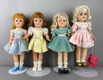 Group of 4 Vintage Ideal Toni P90 Blonde Dolls