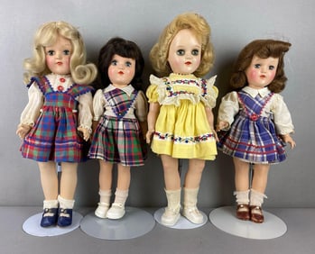 Group of 4 Vintage Ideal Toni Dolls