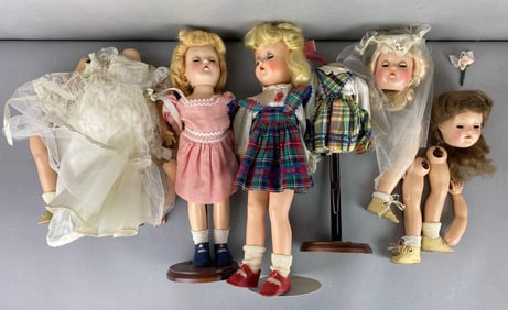 Group of Assorted Vintage Ideal Doll Parts and More