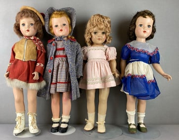 Group of 4 Vintage Dolls
