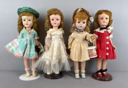 Group of 4 Vintage Sweet Sue Plastic Dolls