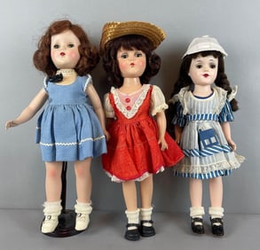 Group of Vintage R and B Walking Plastic Dolls and More