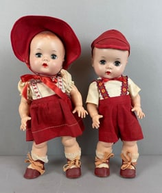 Group of 2 Vintage Plastic Baby Dolls