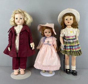 Group of Vintage Effenbee Plastic Dolls and More