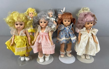 Group of Vintage Ginny Plastic Dolls