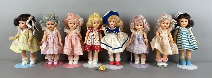 Group of Vintage Ginny Plastic Dolls