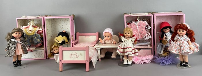 Group of Vogue Ginny Dolls and Accessories