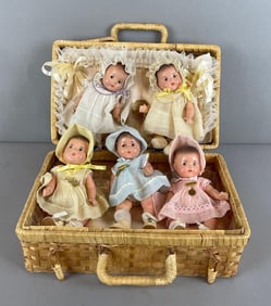 Set of Vintage adame Alexander Dionne Quintuplets Plastic Dolls
