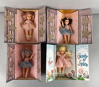 Group of Vintage Beehler Virga Plastic Dolls