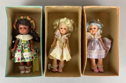 Group of Vintage Virga Play-Mates Plastic Dolls