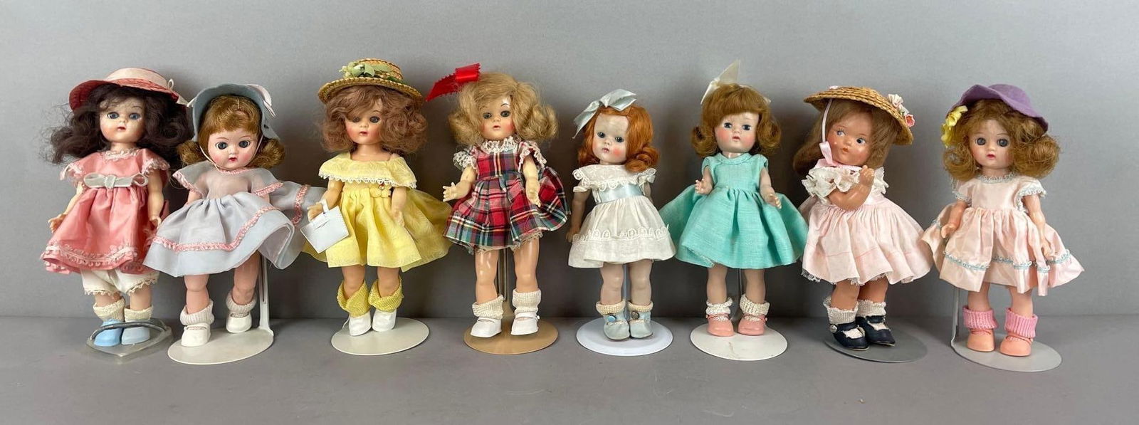 Group of Vintage Virga-Style Plastic Dolls: One marked Vogue, 8 inch dolls