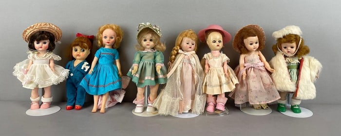 Group of Vintage 8 inch Plastic Dolls