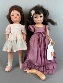 Group of 2 Vintage Plastic Dolls