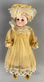 Small Antique Porcelain Bisque and Composite Doll