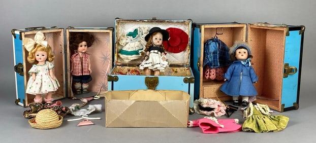 Group of Vogue Ginny Dolls and Accessories