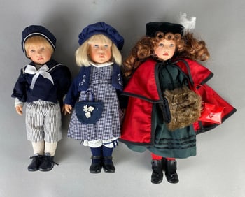 Group of 3 Kish and Co. Dolls