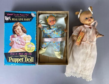 Group of 2 Vinylite Zany Bonnie Braids Dolls