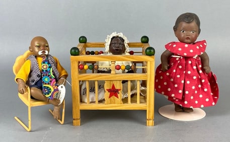 Group of Daddys Porcelain Dolls and More