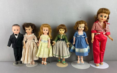 Group of 6 Vintage Dolls